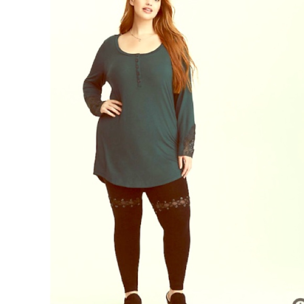 LACE UP GARTER LEGGINGS